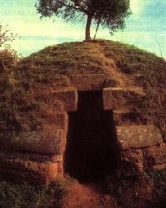 Этрусская гробница, высеченная VII в до н.э.