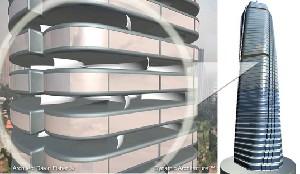 Будущее использования энергии Солнца и ветра. 59-этажное здание будет полностью питаться энергией Солнца и ветра