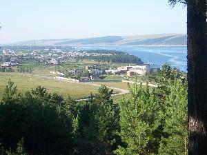 Вид на город Свирск с горы