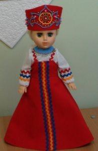 Русский нардный костюм для моей куклы
