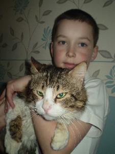 Поярков Иван со своим котом