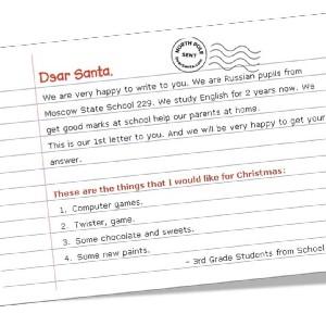 A letter to Santa Claus