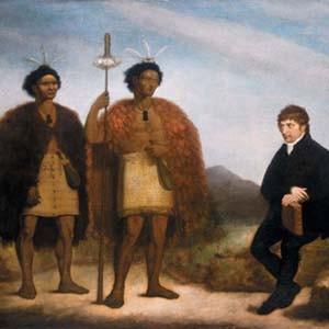 The chiefs Waikato and Hongi Hika with missionary Thomas Kendall in England