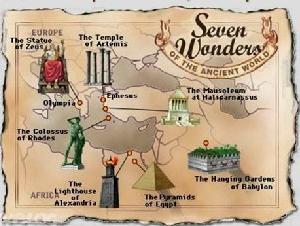 Карта семи чудес света